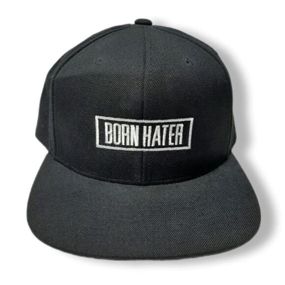 BORN HATER by The Classics Baseball Ball Hat Snapback B&W - Picture 1 of 8